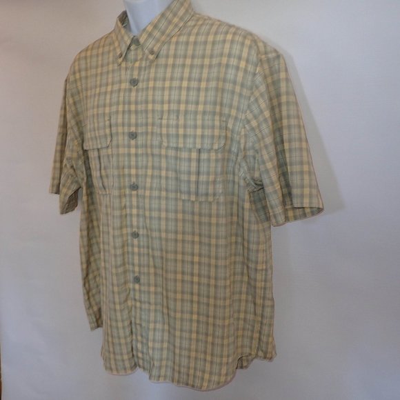 Duluth Trading Co Mens Vented Short Sleeve Plaid L - Picture 2 of 5